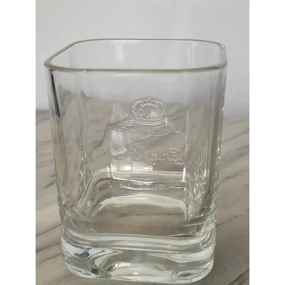 Crown‎ Royal Vintage 2000 Commemorative Square Glass Tumbler Rocks